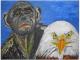 Der Affe und der Adler - Peter Mach - Acryl auf Leinwand - Portrait - Klassisch Der Affe und der Adler - Peter Mach - Acryl auf Leinwand - Portrait - Klassisch