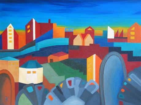 Phantasiestadt - Karin Fricke - auf Array - Array - Phantasiestadt - Karin Fricke - auf Array - Array -