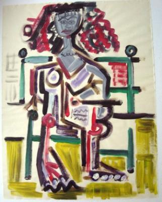 Aktstudie mit Stuhl - Günter Maria Goldau Maria - Array auf Array - Array - Aktstudie mit Stuhl - Günter Maria Goldau Maria - Array auf Array - Array -