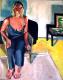Petra macht Pause - Karl Krachler - Acryl auf - weiblich - Impressionismus Petra macht Pause - Karl Krachler - Acryl auf - weiblich - Impressionismus