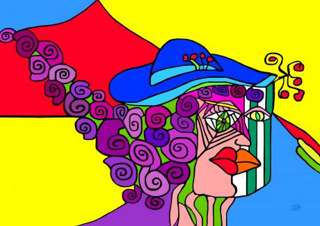 Mit großem Hut - SUSANNE eva maria FISCHBACH - Array auf - Array - Mit großem Hut - SUSANNE eva maria FISCHBACH - Array auf - Array -