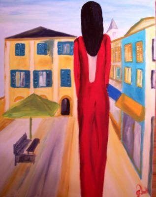 Gardasee, Frau in ROT - Klaus Scholl - Array auf Array - Array - Gardasee, Frau in ROT - Klaus Scholl - Array auf Array - Array -