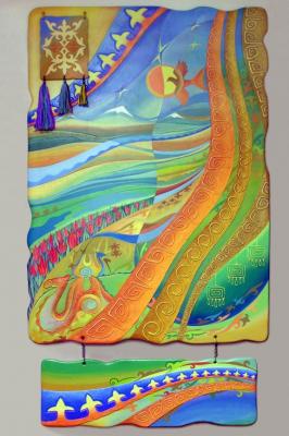 Dekorativ das Wandbild \Silkway\ - Olga Gotzke - Array auf  - Array - 