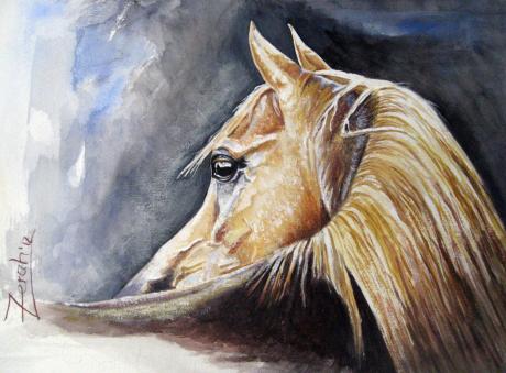 Pferdeporträt, freie Arbeit - atelier zerah - Array auf Array - Array - Array Pferdeporträt, freie Arbeit - atelier zerah - Array auf Array - Array - Array