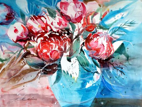 Pfingstrosen in Vase - Johann Pickl - Array auf - Array - Array Pfingstrosen in Vase - Johann Pickl - Array auf - Array - Array