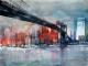 NY. Brooklyn Bridge IV - Johann Pickl - Aquarell auf Karton - Landschaft-Sonstiges - Expressionismus NY. Brooklyn Bridge IV - Johann Pickl - Aquarell auf Karton - Landschaft-Sonstiges - Expressionismus