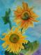 Sonnenblumen - Egon Rathke - Aquarell auf - Fantastisch-Sonnenblumen - Sonnenblumen - Egon Rathke - Aquarell auf - Fantastisch-Sonnenblumen -