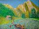 Gräppelensee und Wildhauser Schafberg - Peter Traxler - Acryl auf Leinwand - - Impressionismus Gräppelensee und Wildhauser Schafberg - Peter Traxler - Acryl auf Leinwand - - Impressionismus