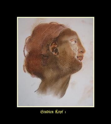 Sanguigna Technik, Studien Kopf 1 - Vincenzo Palanga - auf - - Sanguigna Technik, Studien Kopf 1 - Vincenzo Palanga - auf - -