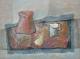 Komposition mit Terracotta - Krug - Vladimir Vlad - Acryl auf Leinwand - Stillleben - Komposition mit Terracotta - Krug - Vladimir Vlad - Acryl auf Leinwand - Stillleben -