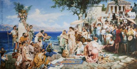 Phryne beim Fest des Poseidon - Vadim Prikota - Array auf Array - Array - Array Phryne beim Fest des Poseidon - Vadim Prikota - Array auf Array - Array - Array