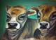 Der starrende Kuhblick - Susanne Oster - Pastell auf Papier - Wildtiere - Gegenständlich Der starrende Kuhblick - Susanne Oster - Pastell auf Papier - Wildtiere - Gegenständlich
