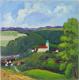 Degernauer Kirche im Sommer - Josef Heinzler - Thomas Knab - Ãl auf Leinwand - Bäume-Berge-Himmel-Wald-Wiese-Wolken-Sommer - Impressionismus Degernauer Kirche im Sommer - Josef Heinzler - Thomas Knab - Ãl auf Leinwand - Bäume-Berge-Himmel-Wald-Wiese-Wolken-Sommer - Impressionismus