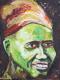 grünes Gesicht - Christian Schulz - Acryl auf Pappe - Frauen-Gesichter - Expressionismus grünes Gesicht - Christian Schulz - Acryl auf Pappe - Frauen-Gesichter - Expressionismus