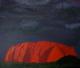 Unwetter droht am Ayers Rock - Mechthild Aschermann - Acryl auf Leinwand - Landschaft-Sonne - Impressionismus